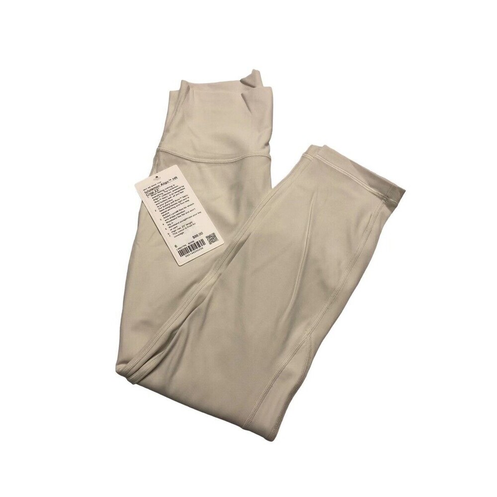 Lululemon Align HR Womens Legging 23” Crop Color Bone White Size 6 $88 New w/tag